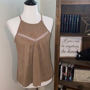 Faux Velvet Tank Top